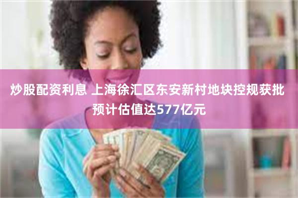炒股配资利息 上海徐汇区东安新村地块控规获批 预计估值达577亿元